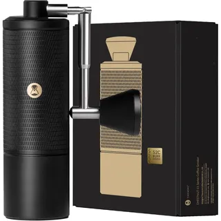 TIMEMORE C5 ESP Pro Handkaffeemühle mit S2C-042-III Kegelmahlwerk, 0,015mm Präzisionsverstellung, vollmetallische tragbare Handmühle für Espresso/French Press/Pour Over - Schwarz