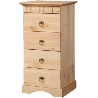 Clever-Moebel Hochschrank aus Kiefernholz gelaugt, Wohnzimmer-Schrank