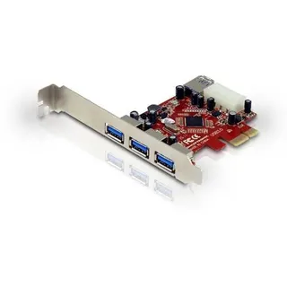 CONCEPTRONIC PCIe1x Card 3xUSB-A Ext./1xUSB-A Int. 5Gbps Multimedia-Technik PCI Express Karten