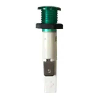 Lenkrad, Filament, Ø 10 mm, zum Schrauben, grün 220 V, Racc Lang 6,35 mm