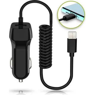 Auto Ladekabel für Samsung Galaxy Serie Schnell Ladegerät USB-C Dual Ladeadapter, Smartphone:Samsung Galaxy C55