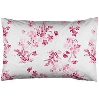 Leruum Kissenbezug 80x80 2er Set Baumwolle Kopfkissenbezug 80x80 Rose mit Doppelseitig Geblümt Gestreift Kissenbezug (Sevilla 80x80 Rose)