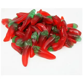 fruchtgummi-außergewöhnlich Fruchtgummi Hot Chili Peppers Schoten fruchtig süß Größe L 175g