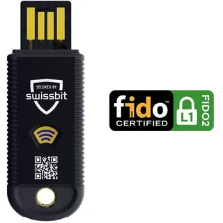 Swissbit iShield Pro Fido2 Nfc Usb-a Physischer Sicherheitsschlüssel - Black