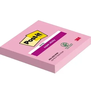 Post-it Haftnotiz Super Sticky 654-6SS-PNK 76x76mm 90Bl. pink