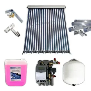 Solaranlage Solarpaket Solarthermie Warmwasser Heizung Röhrenkollektor 3,1m2
