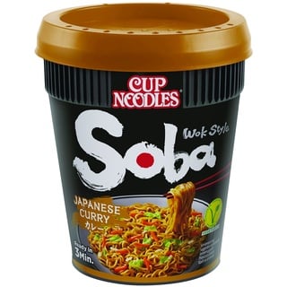 Nissin Cup Noodles Soba Cup, Japanese Curry, 90 g (Packung mit 8)