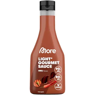 MORE Nutrition Light Gourmet Sauce, 285ml - BBQ, Sauce, ohne Zuckerzusatz und unnötigem Fett