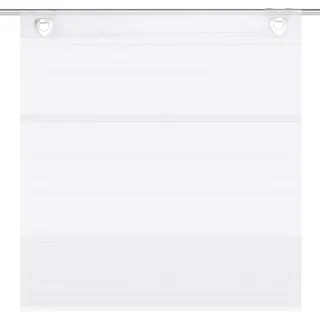 Magnetrollo Bambusoptik weiß 45/60/80/100x130cm Rollo ohne Bohren Raffrollo (45x130cm)