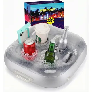 DEJIN Schwimmender Getränkehalter, Pool- und Whirlpool-Zubehör, verbessertes Design für Poolspaß, Party, Whirlpool