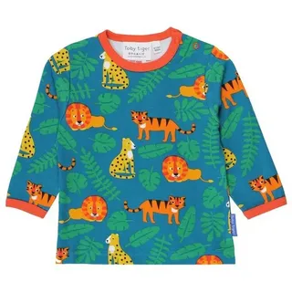Toby Tiger Langarmshirt mit Raubkatzen Print in grün | Gr.: 68