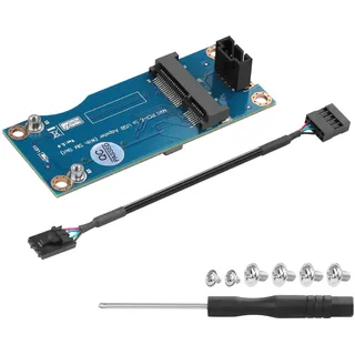 GINTOOYUN Mini PCI-E WWAN/LTE Karte auf Motherboard USB 9-polig Adapter Mini PCIE 3G/4G Netzwerkkarte auf Motherboard USB 9-polig Test Converter mit SIM Slot für WWAN/LTE Karten