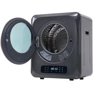 Wäschetrockner 3 kg bis 4 kg 850 W mit 6 Programmen Überhitzungsschutz Wandmontage in Grau 35x25x70cm für effiziente Trocknung, platzsparende Nutzung