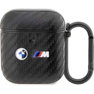 BMW BMA2WMPUCA2 AirPods 1/2 Carbon Double Metal Logo - Schwarz