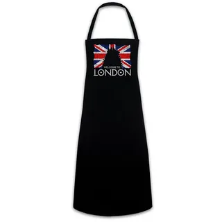 Urban Backwoods Kochschürze Welcome To London Grillschürze City Stadt Mortal Predator Engines schwarz