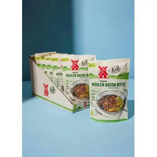 KoRo - Vegane Mühlen Bacon Bites 75 g - Praktische Trockenmischung - Vegan - Rauchiges Aroma