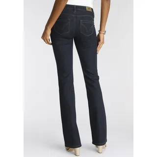 Arizona Bootcut-Jeans »Shaping«, bootcut, Kontrastnähte, Used-Look-Waschung, niedrige Leibhöhe, Gr. 50 N-Gr, rinsed, , 189062-50 N-Gr