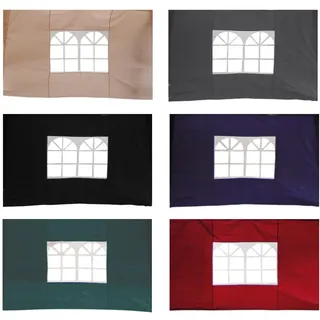 Mojawo 2er Set Seitenteile Fenster Seitenwand Pavillon Alu-Faltpavillon Fenster PA - beschichtet wasserabweisend 300x300cm, Farben:Rot