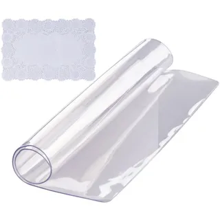 Mophorn Vevor Tischfolie Tischschutz Transparent 1,5 mm Dicke, Tischschutz-folie Pvc 305 x 305 mm Quadratische Tischdecke Tischfolie Abwaschbar Verschleißfest Hitzebeständig Wasserdichte Tisch-schutzfolie