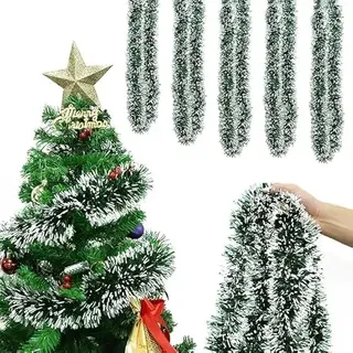 10M Girlande Weihnachten,Weihnachtsdeko Girlanden Tannengirland Wie Echt Girlande Weihnachten Aussen Innen Outdoor Tür Kugelkranz Weihnachtsgirlande Weihnachtsdeko Tannengirlande Künstliche,Grün/Weiß
