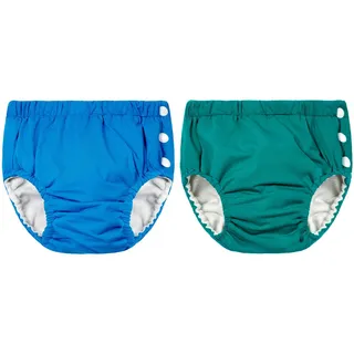 Badehose Jungen Schwimmwindel Baby Badeponcho Baby Schwimmwindeln Stoffwindeln Baby Badehosen Für Jungen Schwimmhose Schwimmwindeln Wiederverwendbar Badehose Kinder Grün-Blau 6 Monate