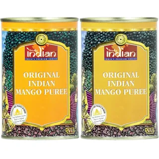 Truly Indian Mango-Püree - Indisches, gezuckertes Obst-Püree für Desserts und Saucen - 1 x 450 g 19375 (Packung mit 2)