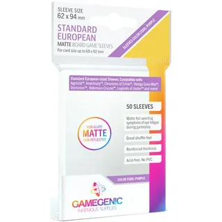 Gamegenic Matte Standard-European Sized Sleeves Hüllen 62x94mm (50 Stück)