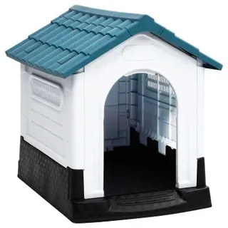 vidaXL Hundehütte 57 x 68 x 66 cm Polypropylen Blau