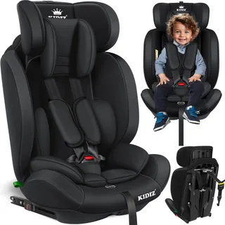 Kidiz KIDIZ® Autokindersitz Premium Kinderautositz Gruppe 1+2+3, 9-36 kg 5-Punkt-Sicherheitsgurt, Autositz, Kindersitz, Einstellbare Kopfstütze, Mitwachsende Sitzerhöhung 1-12 Jahre, Stabil und Sicher