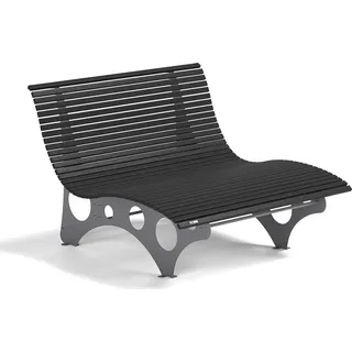 Home Deluxe NIRA Doppelliege 148 x 50,5 x 105 cm Grau