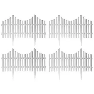 Hti-Living Zierzaun Bogen unten Nessa 240 cm 1 Stück Weiß