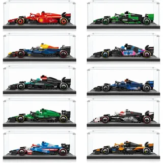 ICUANUTY Acryl Vitrine für Lego Speed Champions Kick Sauber F1 Team C44 Rennauto 77247, Staubgeschützte Aufbewahrung und Organisation Vitrine für Lego Vitrine, 22x11x8 cm (Nur Display Case)