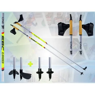 sportlynx X-Rider Carbon Rollskistock Skike Lalglauf Stöcke mit Nordic Cross Skating Spitzen (175 cm)