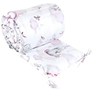 BabyLux Bettnestchen BABYLUX Bettumrandung NESTCHEN Bettnestchen 210 x 30 cm Babybett, 125. Elefanten Rosa rosa