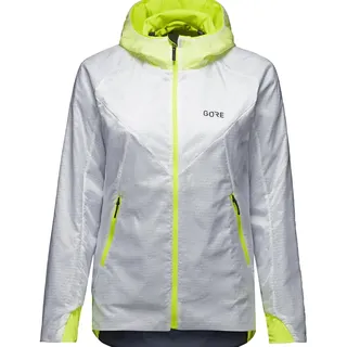 Gore Wear GORE Winddichte Fahrradjacke - R5 Damen GORE-TEX INFINIUMTM Isolierte Jacke, White/Neon Yellow, 36