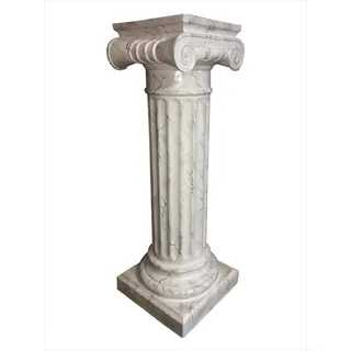 Antikes Wohndesign Griechische Blumensäule Blumenständer Marmorsäule Säule Standsäule Marmor Weiß