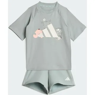 adidas Unisex Baby TIRO_NSTER T-SHIRT-SET - Wonder sage/white 12-18 Months