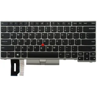 Silberfarbene Ersatz-Tastatur ohne Hintergrundbeleuchtung für Lenovo ThinkPad T14 Gen1 Gen2 P14S Gen1 Gen2 (US-Englisch, ohne Hintergrundbeleuchtung)