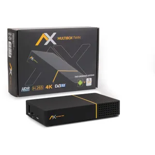 AX Multibox Twin UHD E2 Linux Receiver 2x DVB-S2 HD 4K Enigma2 Betriebssystem