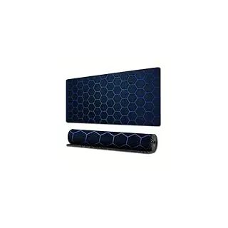 Treer Einfacher Modestil Gaming Mauspad, Mousepad mit Vernähte Kanten, Mauspad L/XL/XXL, rutschfeste Gummibasis Mousepad Gaming, Mauspad Groß (Blau,800x300mm)