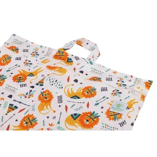 Blümchen Wickelauflage Blümchen hängender Windelsack XL mit Reißverschluss 40 x 66 cm PUL gelb