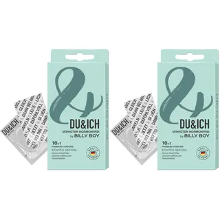 DU&ICH by BILLY BOY Kondome | Premium Kondome aus Naturkautschuklatex | Echtes Gefühl | 1x11 Stück (Packung mit 2)