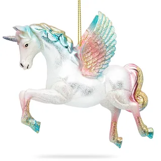 SIKORA Einhorn Christbaumschmuck Glas Figur Weihnachtsbaum Anhänger