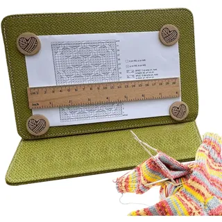 Strickmuster-Halter – Diagrammhalter, Strickwerkzeuge, magnetischer Häkel-Strickdiagrammhalter, faltbarer Stil, Strickmuster-Diagrammhalter, Geschenk für Häkel- und Strickliebhaber