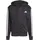 Essentials 3-Streifen Fleece Reißverschlusspullover Black White M