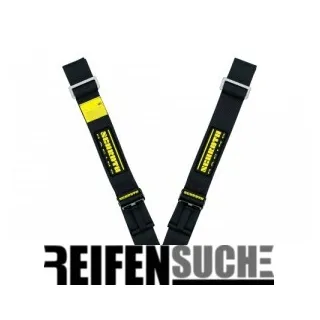 Schroth Gurt - Lotus II asm schwarz mit schwarz/gelbem SCHROTH RACING Logo rechts