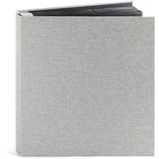 Pipilo Press Fotoalbum, 10 x 15 cm, 1000 Taschen, grauer Leineneinband und schwarze Innenseite, Sammelalbum und Fotoaufbewahrung für vertikale und horizontale Drucke