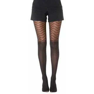 Elegante Damen-Strumpfhose Schwarz  Durchsichtiger Look für stilvolle Auftritte 40 Den L/XL