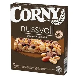 CORNY nussvoll Erdnuss & Vollmilch, 4ST 96G