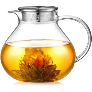 Teekanne Borosilicate Glas 1400ml Type1 Silberne Teekanne 1400 ml